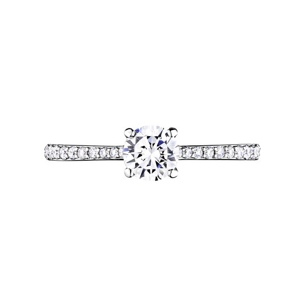 Solitaire Lepage Demoiselle en or blanc diamants