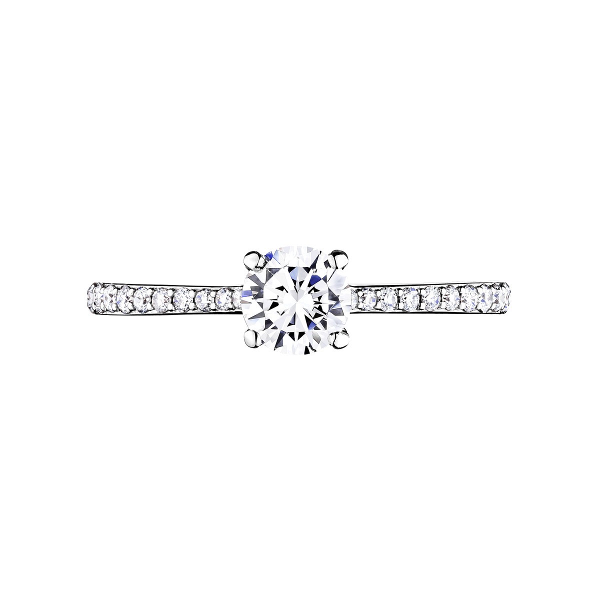 Solitaire Lepage Demoiselle en or blanc diamants