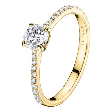 Solitaire Lepage Demoiselle en or jaune diamants