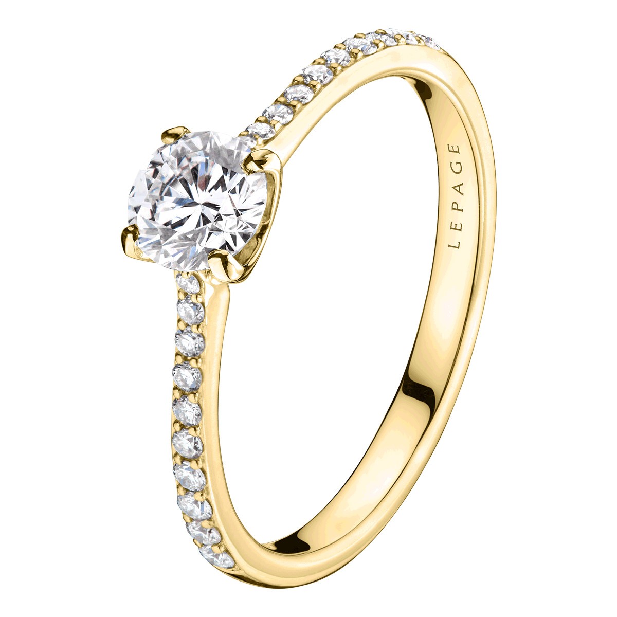 Solitaire Lepage Demoiselle en or jaune diamants