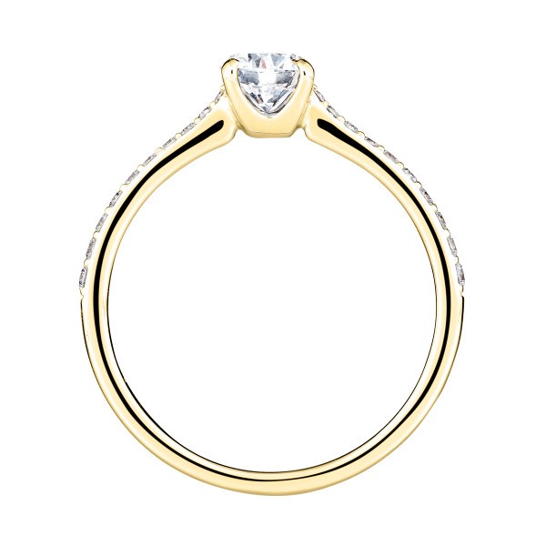 Solitaire Lepage Demoiselle en or jaune diamants