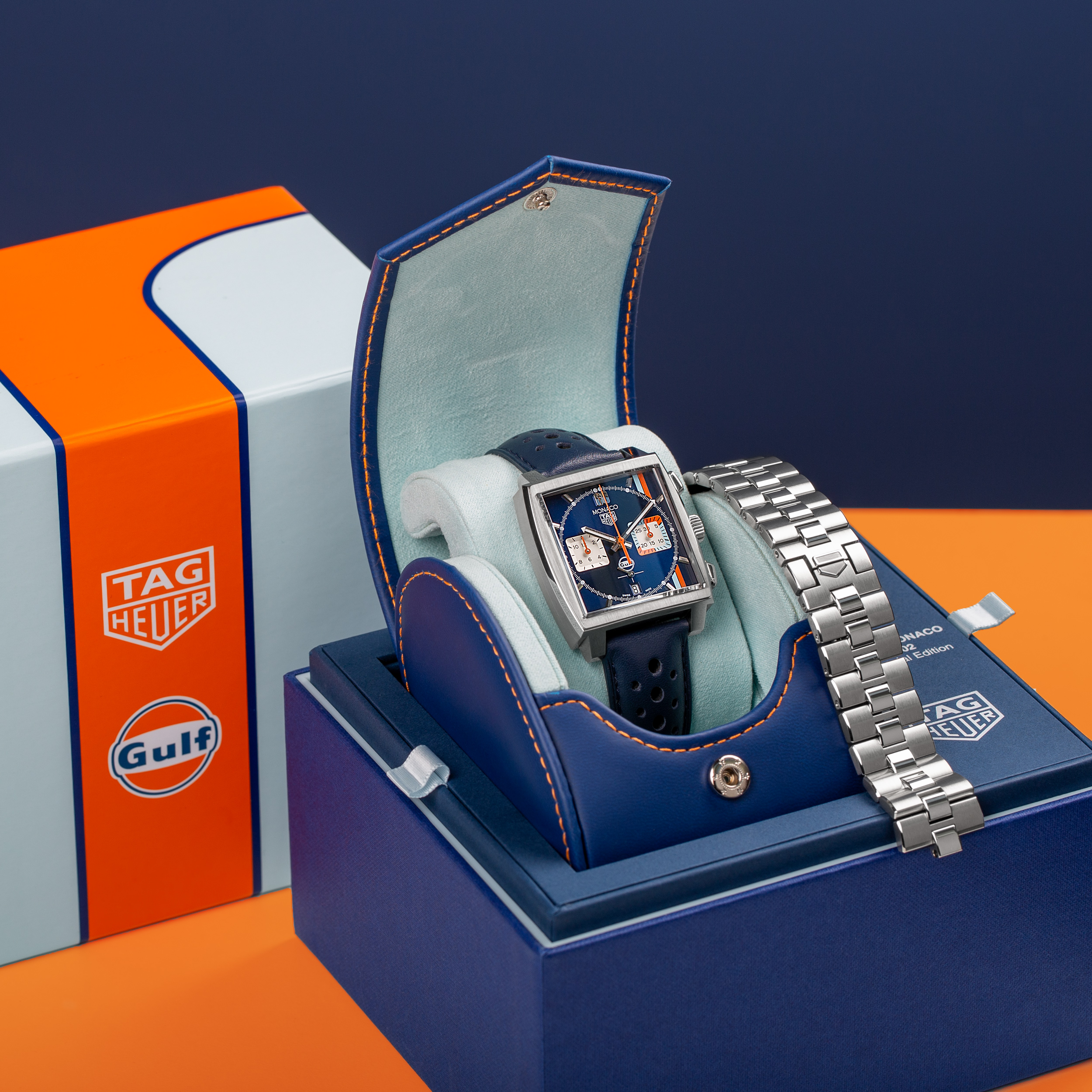 TAG Heuer Monaco Gulf Calibre Heuer 02 automatic 39 mm Full Set 2022