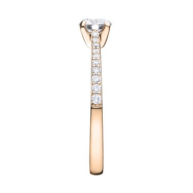 Solitaire Lepage Demoiselle en or rose diamants