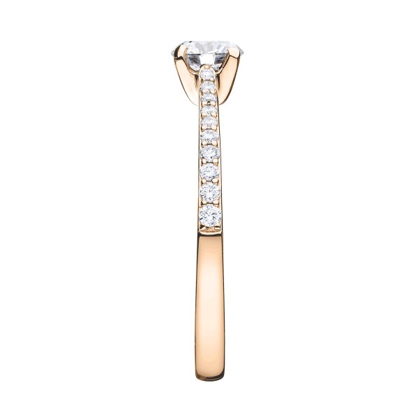 Solitaire Lepage Demoiselle en or rose diamants