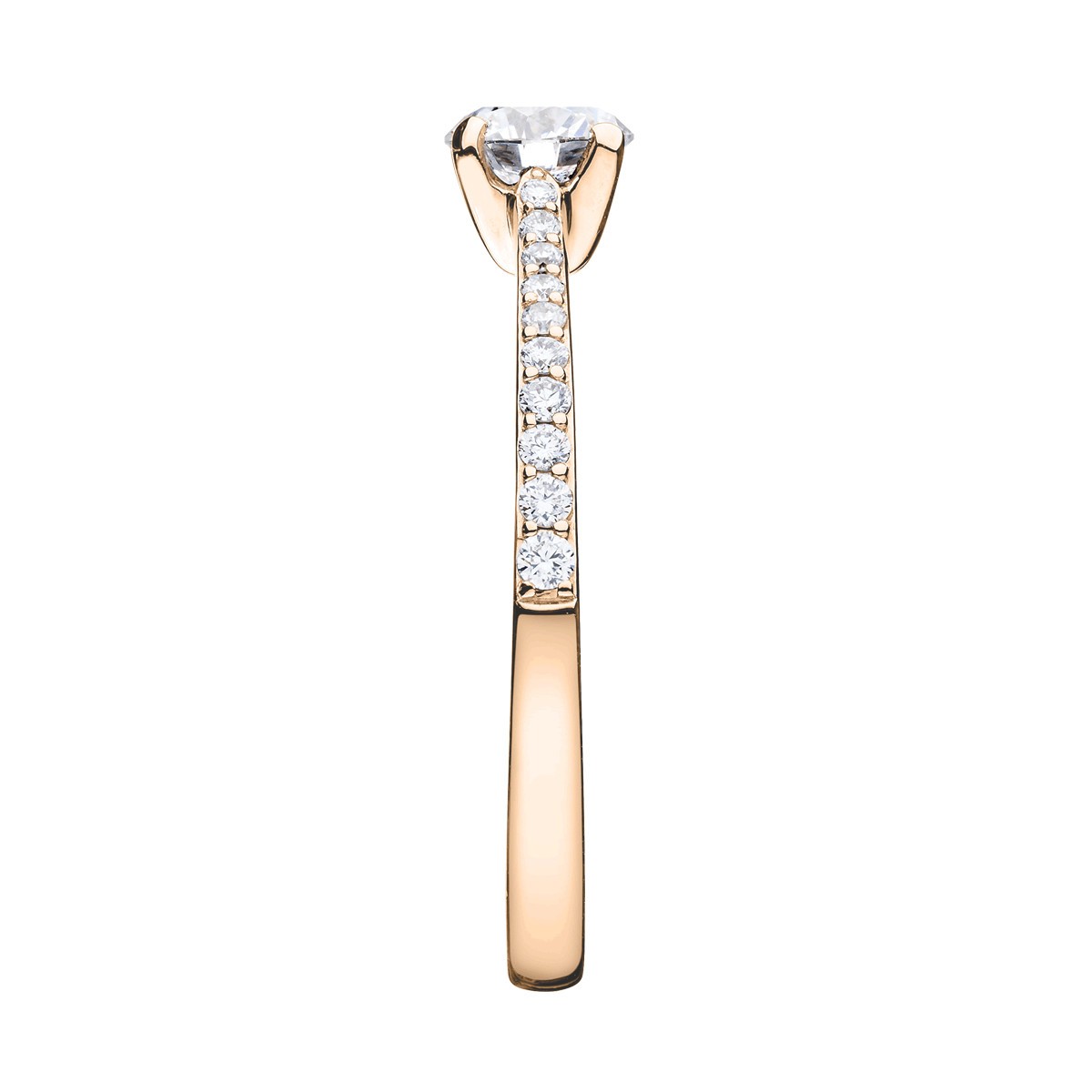 Solitaire Lepage Demoiselle en or rose diamants