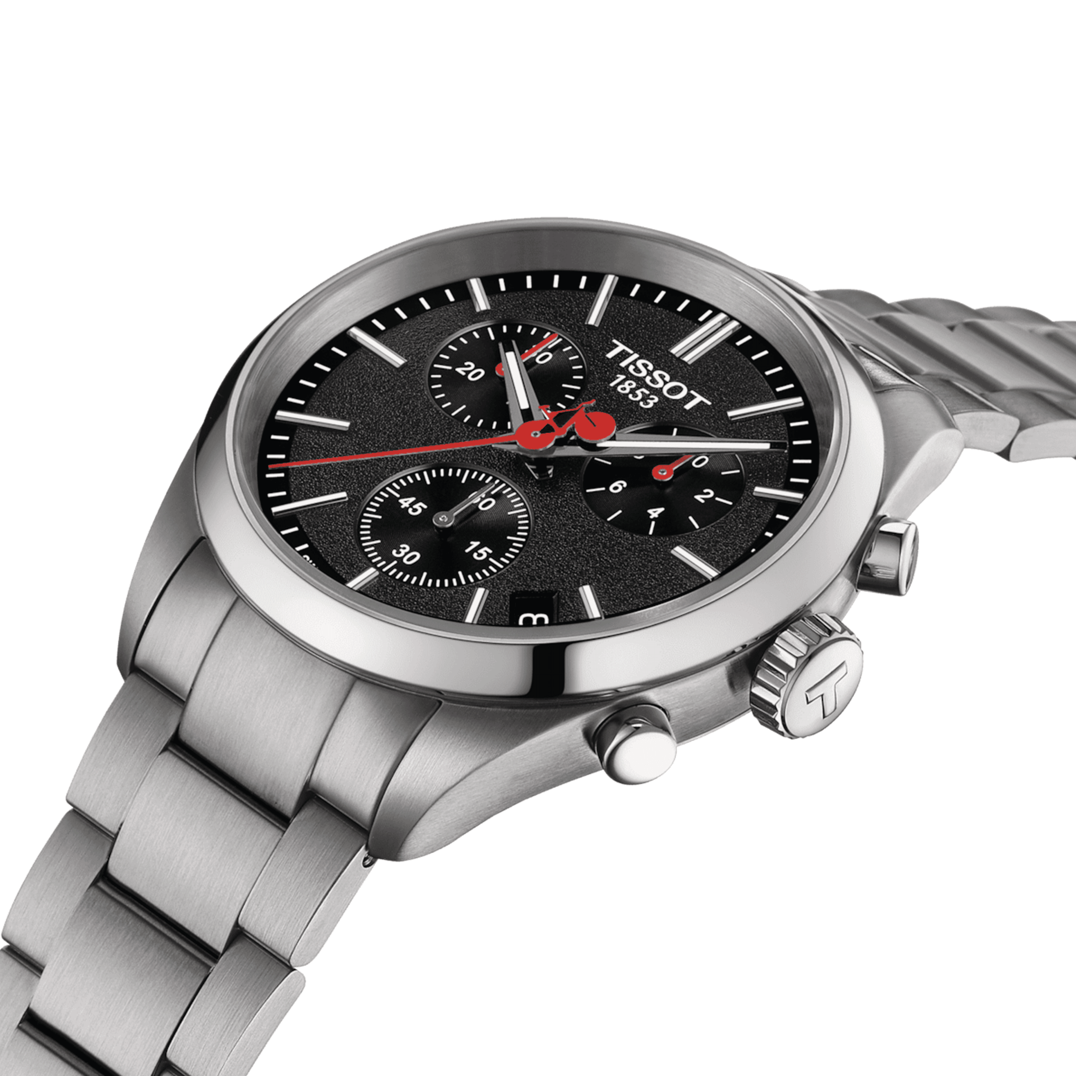 Pr 100 chronograph black dial men's watch on sale