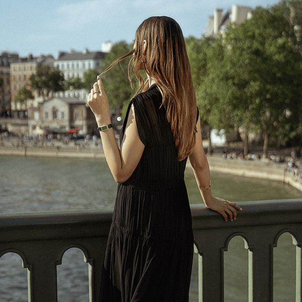 Hamilton American Classic Ardmore PVD Yellow Gold Quartz Green Dial Black Leather Strap Watch 18.7 x 27 mm