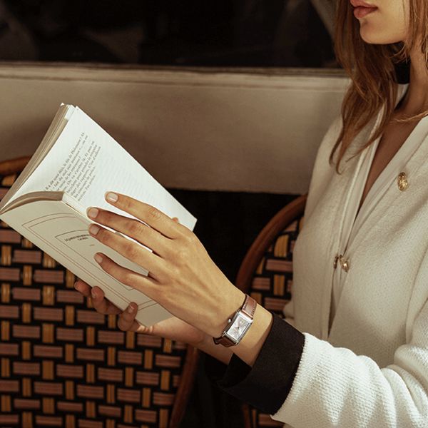 Hamilton American Classic Ardmore quartz watch silver dial brown leather strap 18.7 x 27 mm