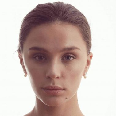 Boucles d'oreilles Claverin Le Jonc en or jaune et perles blanches