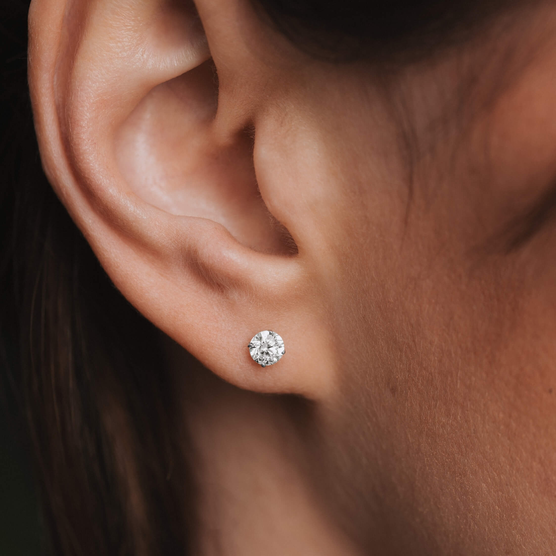 Boucles d'oreilles Lepage Evidence en or rose et diamants