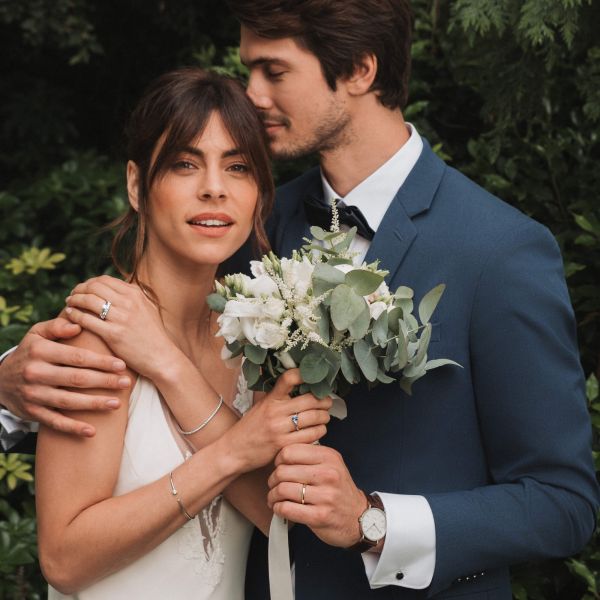 Lepage Beguin flexible bangle bracelet in rose gold and diamonds