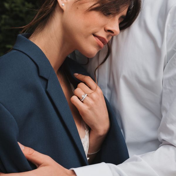 Solitaire Lepage Cupidon en or blanc et diamant