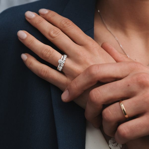 Solitaire Lepage Cupidon en or blanc et diamant