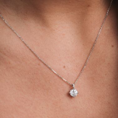 Necklace in diamond store