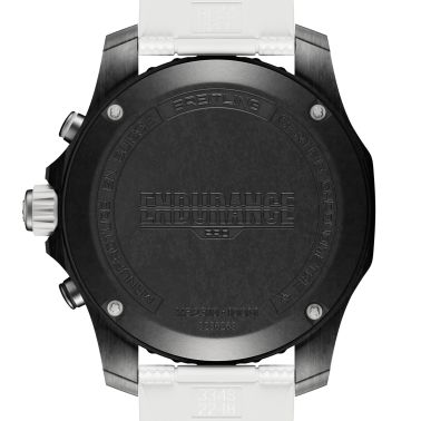 Montre Breitling Professional Endurance Pro quartz cadran noir bracelet caoutchouc blanc 44 mm X82310A71B1S2
