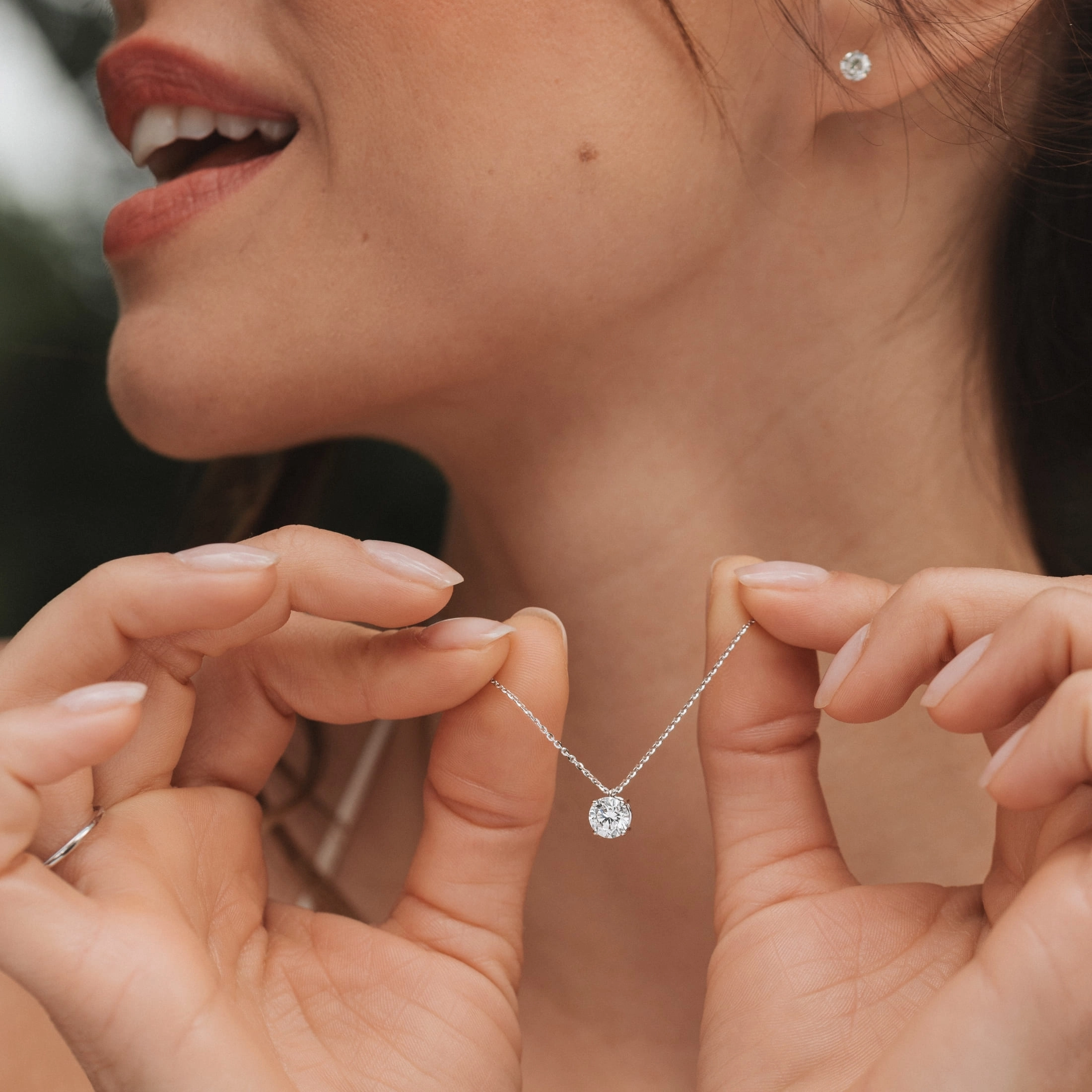 Lepage Chéri necklace in rose gold diamond