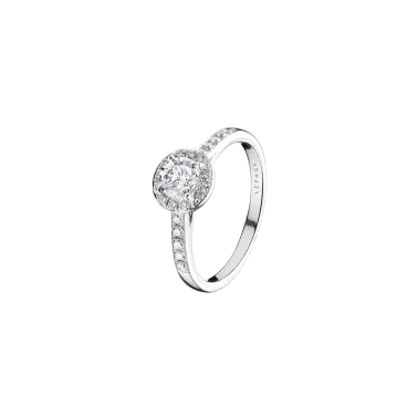 Solitaire Lepage Coquette en or blanc diamants