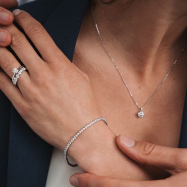 Bracelet Lepage Evidence en or blanc et diamants