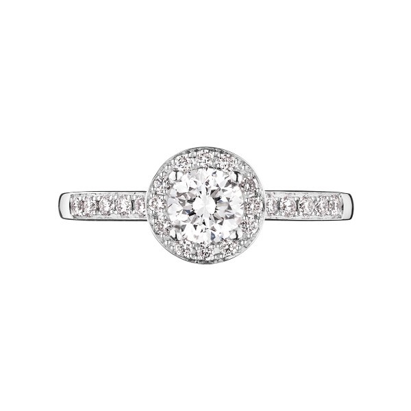 Solitaire Lepage Coquette en or blanc diamants