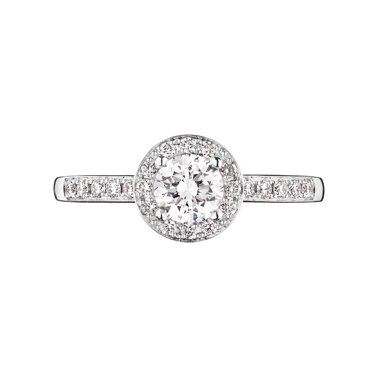 Solitaire Lepage Coquette en or blanc diamants