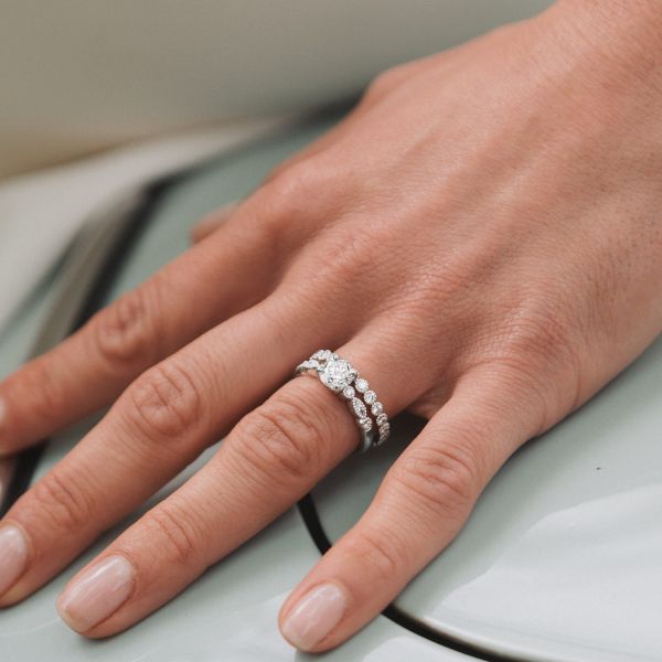 Lepage Leon engagement ring in yellow gold and diamonds