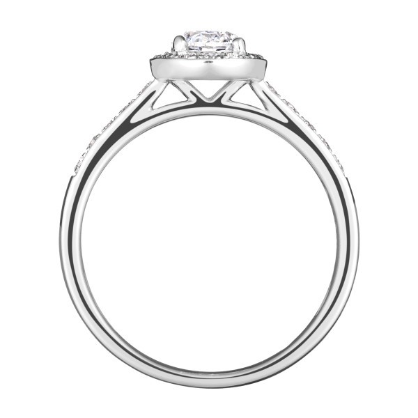 Solitaire Lepage Coquette en or blanc diamants