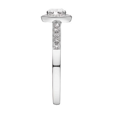 Solitaire Lepage Coquette en or blanc diamants