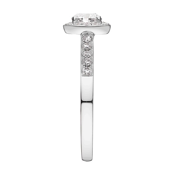 Solitaire Lepage Coquette en or blanc diamants