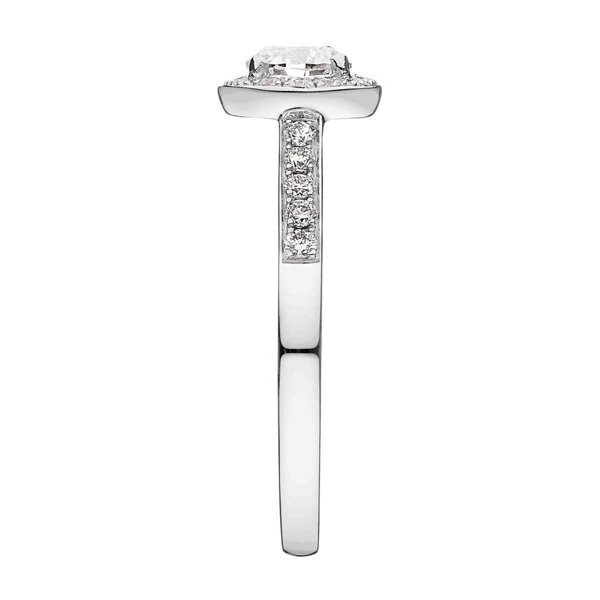 Solitaire Lepage Coquette en or blanc diamants