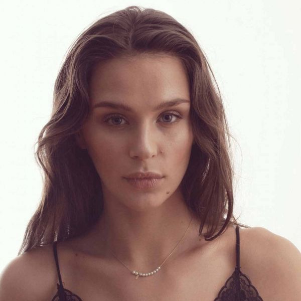 Collier Claverin Rosary en or jaune et perles blanches