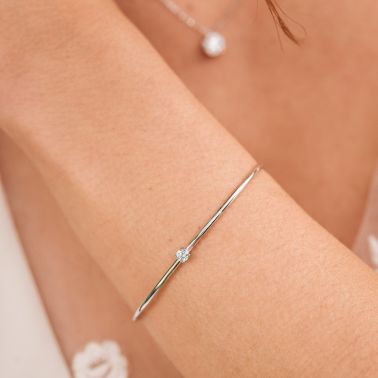 Lepage Bangle Pur in rose gold and diamonds