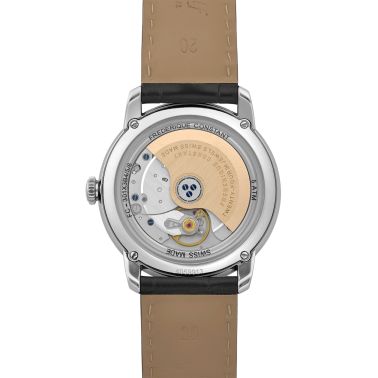 Montre Frédérique Constant Classics Première Automatique cadran argenté bracelet cuir 38,5 mm