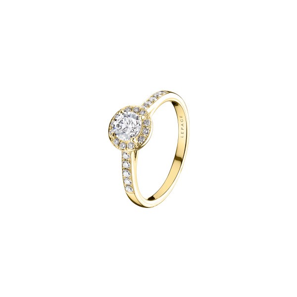 Solitaire Lepage Coquette en or jaune diamants