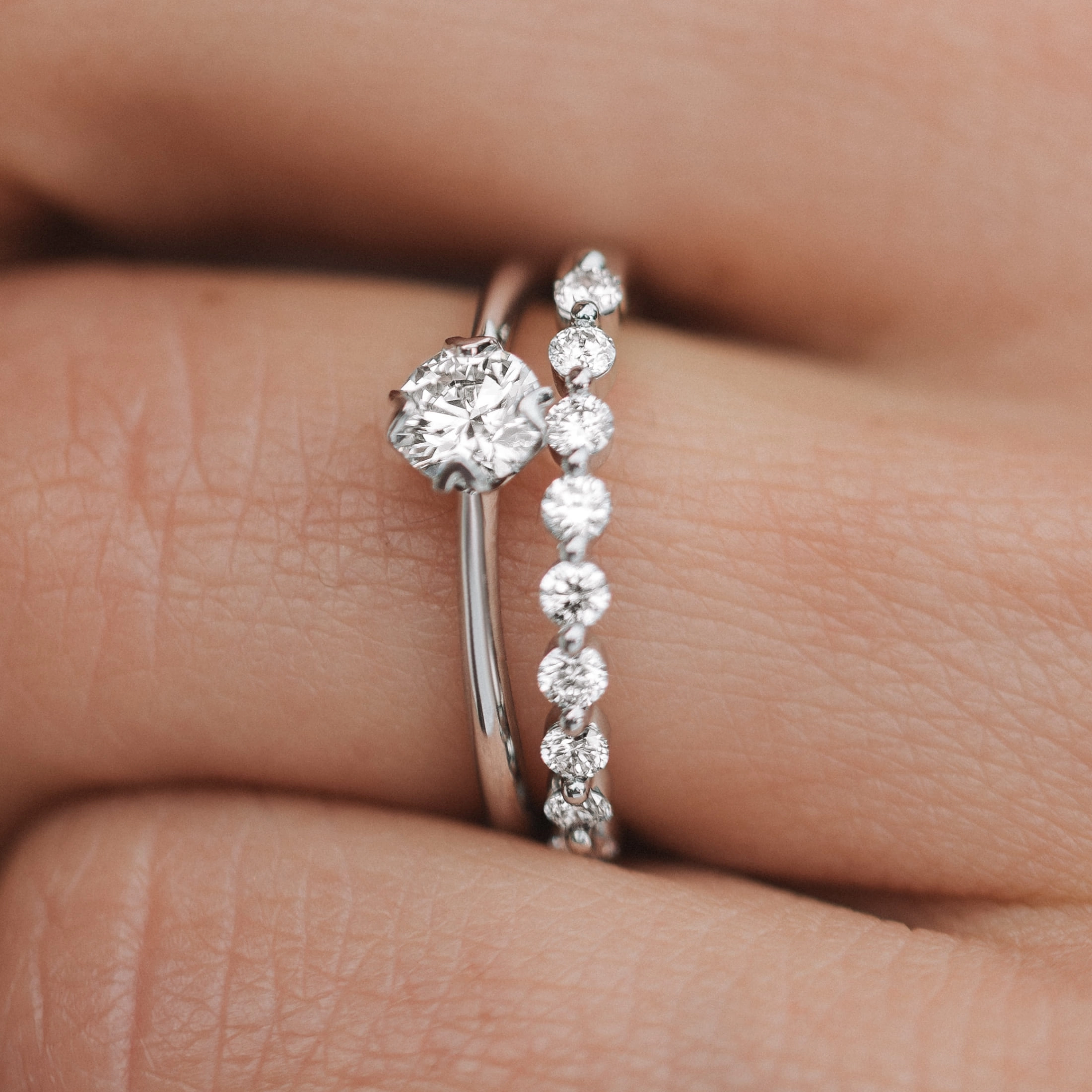 Solitaire Lepage Idylle en or blanc et diamant