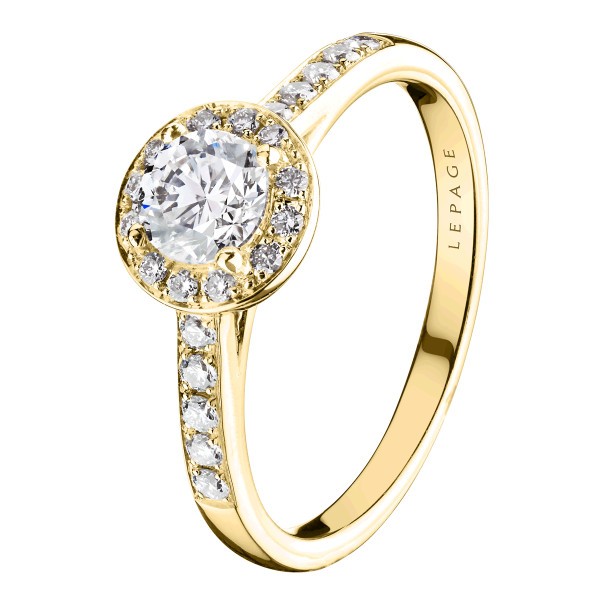Solitaire Lepage Coquette en or jaune diamants