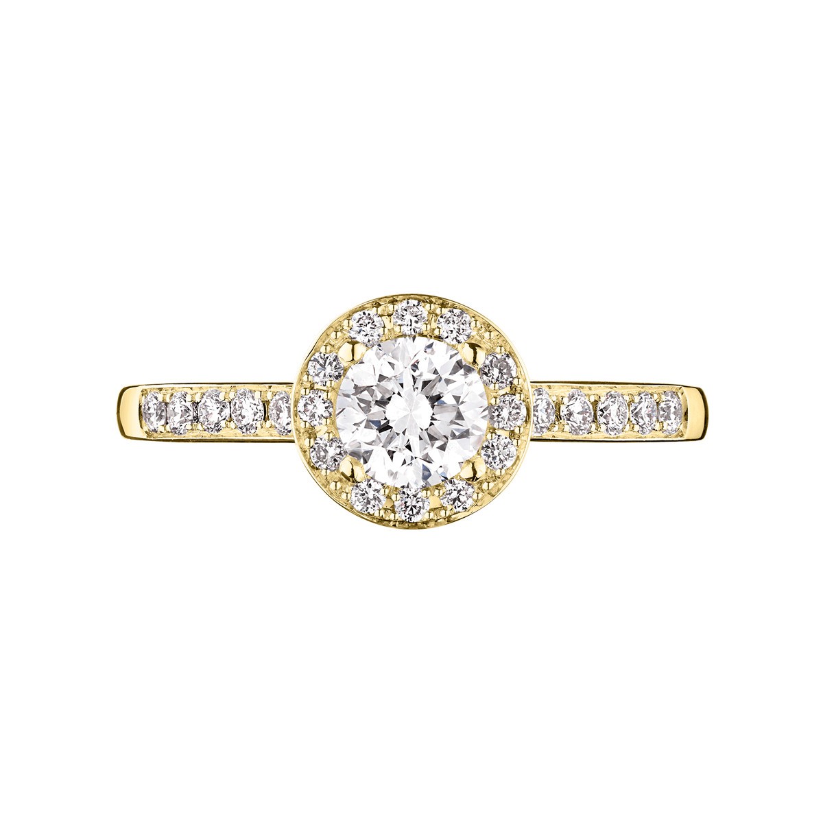 Solitaire Lepage Coquette en or jaune diamants