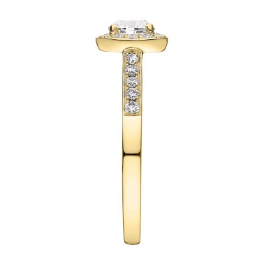 Solitaire Lepage Coquette en or jaune diamants