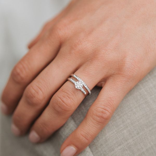 Lepage Achille engagement ring in white gold and diamonds