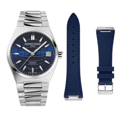 Frédérique Constant Highlife Ladies automatic blue dial steel bracelet 34 mm