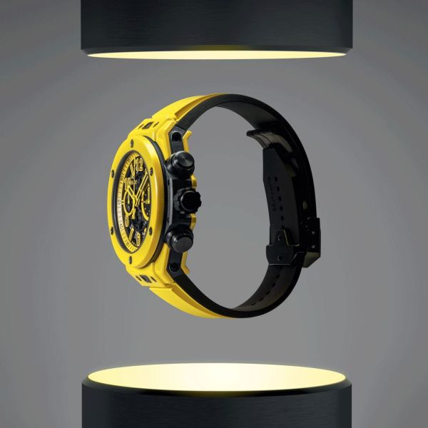 Montre Hublot Big Bang Unico Yellow Magic automatique cadran squelette 44 mm 421.CY.471Y.RX
