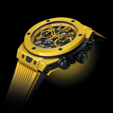 Montre Hublot Big Bang Unico Yellow Magic automatique cadran squelette 44 mm 421.CY.471Y.RX