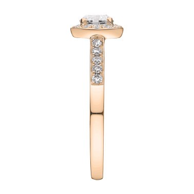 Solitaire Lepage Coquette en or rose diamants