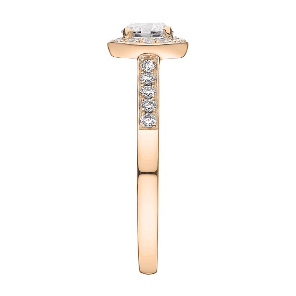 Solitaire Lepage Coquette en or rose diamants