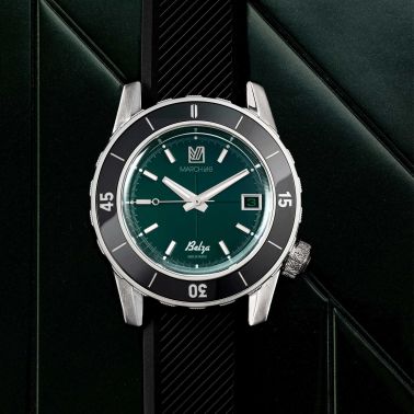 March LA.B Belza Forest automatic green dial silicon strap 40 mm