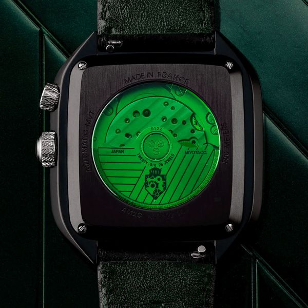 March LA.B AM2 Calendar Automatic Phantom black dial black buffalo strap 41 mm