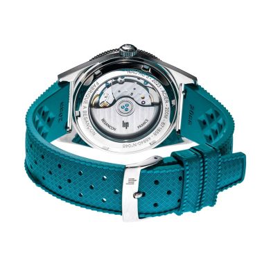Montre Lip Nautic 3 "Océan" automatique cadran bleu bracelet caoutchouc "tropic" 39 mm