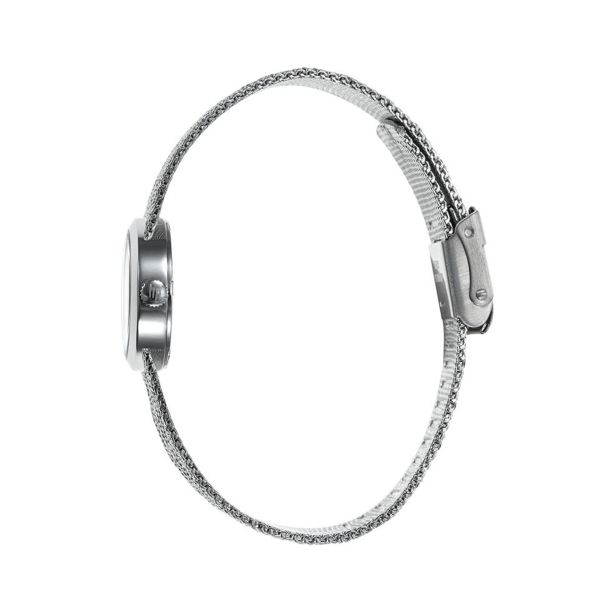 Montre Lip Henriette quartz cadran nacre bleue bracelet mailles polonaises 22 mm