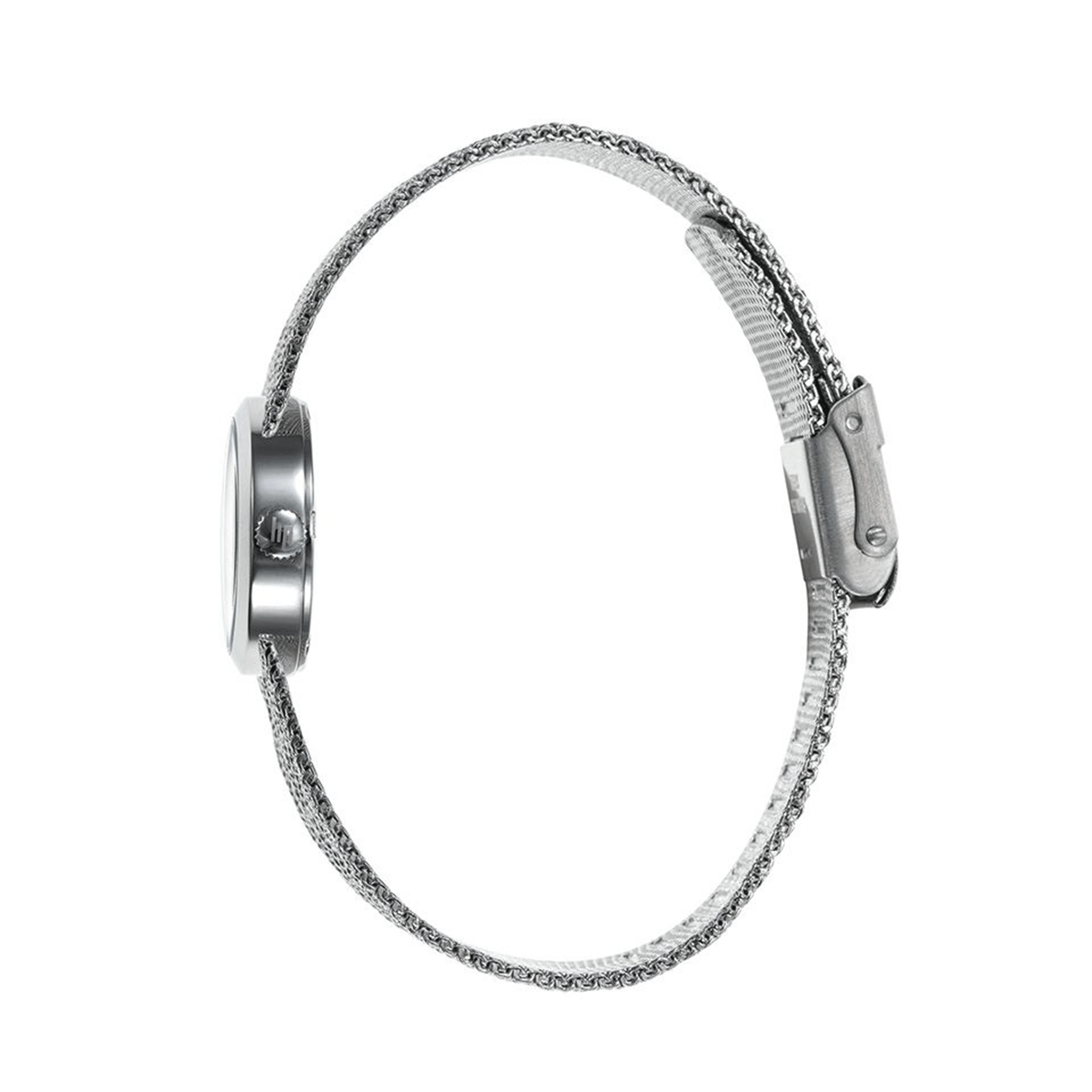 Montre Lip Henriette quartz cadran nacre bleue bracelet mailles polonaises 22 mm