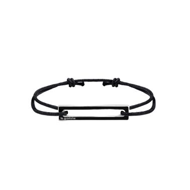 Bracelet Le Gramme Edition Jeux Olympiques Black 1,7 g en argent et laque