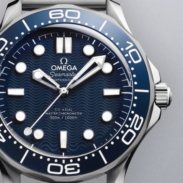 Omega Seamaster Diver 300m Co-Axial Master Chronometer "James Bond 60th anniversary" blue dial steel bracelet 42 mm